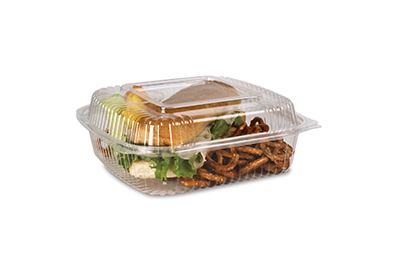 Basic Nature 12 oz Round Clear PLA Plastic To Go Deli Container