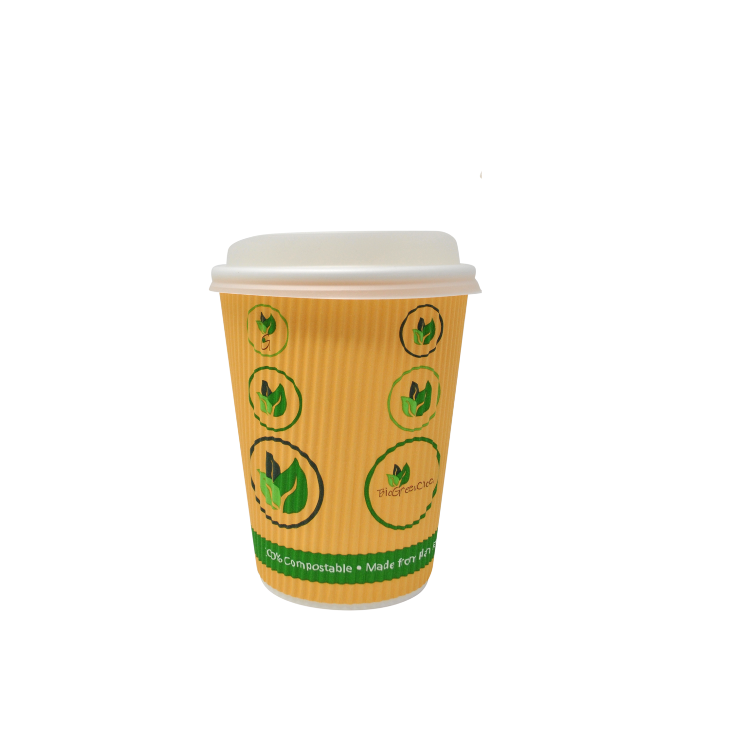 Compostable Coffee Cups - 16oz Eco-Friendly Paper Hot Cups